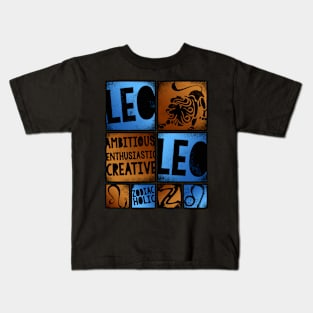 Zodiac LEO Graffiti Box Series Kids T-Shirt